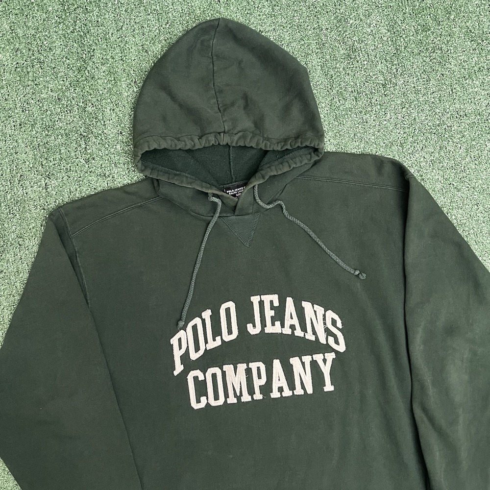 Vintage Y2K Polo Jeans Co Ralph Lauren Hoodie L Oversize Fleece Skate Streetwear